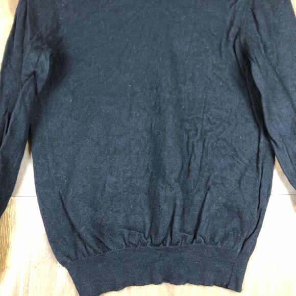 Daniel Hechter Paris Mens Sweater Black V Neck 100% Merino Wool Small - Picture 3 of 12